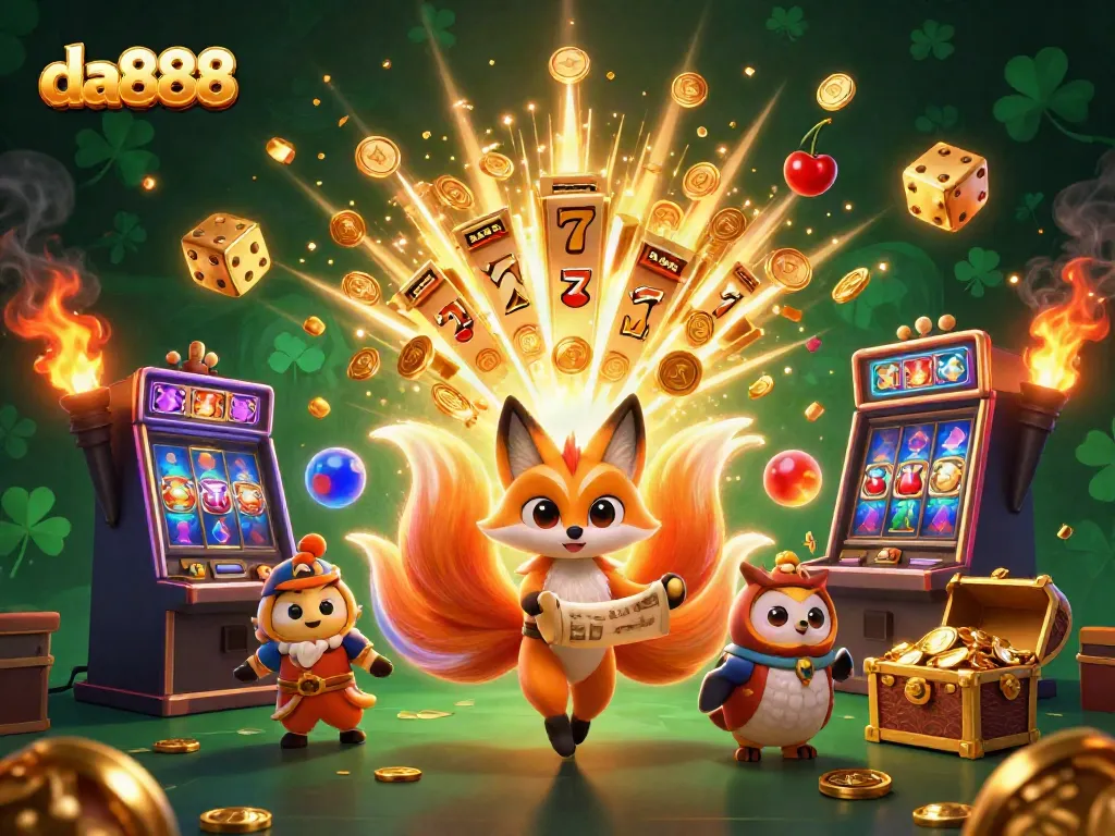 Win big at da888 with vibrant 3D casino elements, featuring magical characters and jackpots.