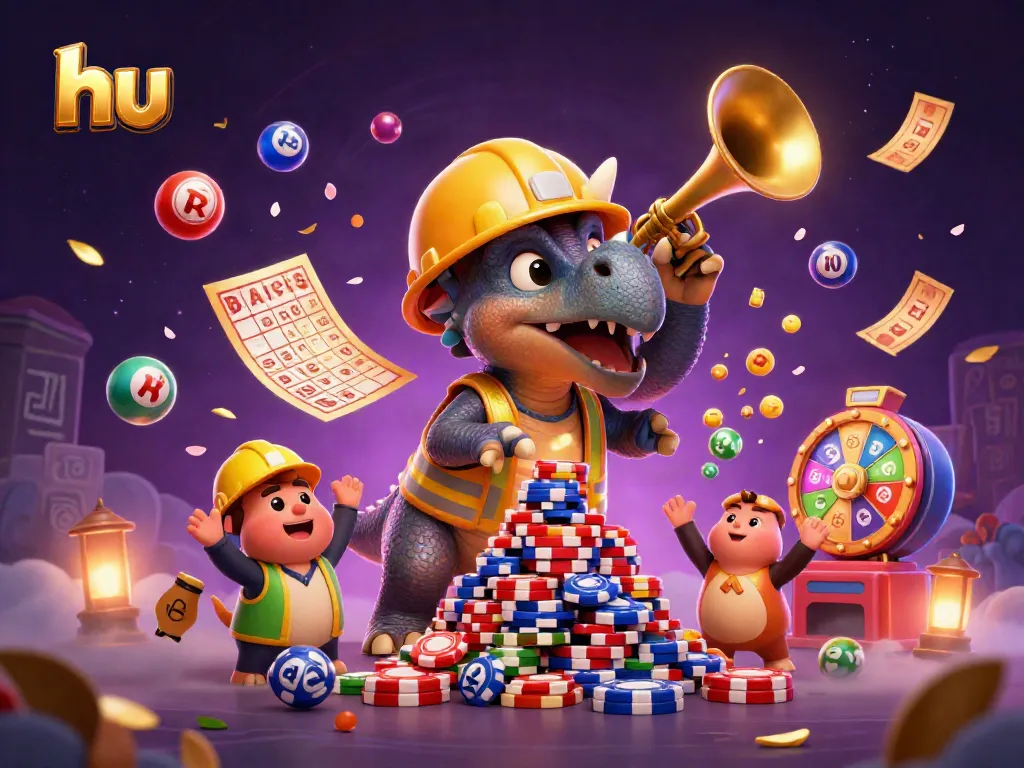 Build a casino atmosphere with hu-themed triceratops, celebrations, and dynamic gambling elements.