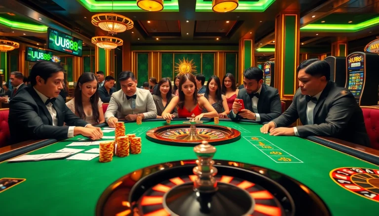 Gamble strategically at UU88 with intense poker action and vibrant casino ambiance.