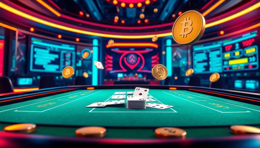 Jouer à des jeux dans un crypto online casino moderne avec des graphismes animés attrayants.