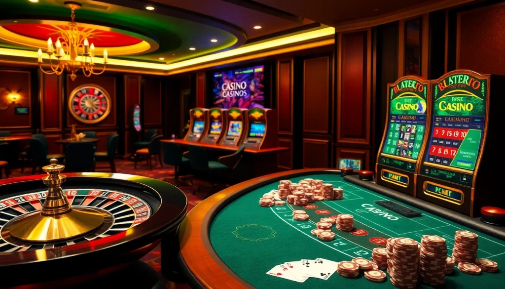 Vivez l'excitation du meilleur casino en ligne en France avec des éléments de casino luxueux tels que la roulette et les tables de poker.