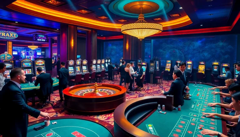 Players enjoying exciting games at 789WIN casino, featuring vibrant roulette and poker action.