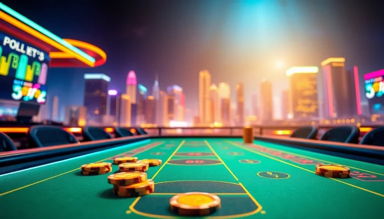 Casino en ligne crypto avec ambiance dynamique et éléments lumineux