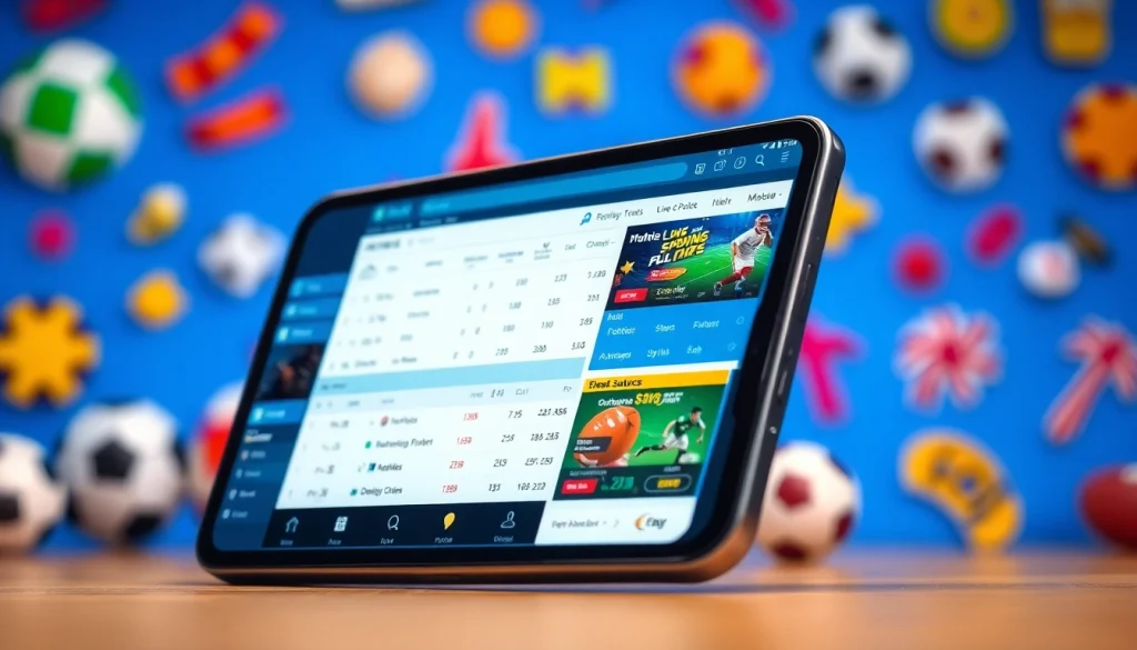 Découvrez le nouveau site de paris sportifs avec une interface interactive sur smartphone.