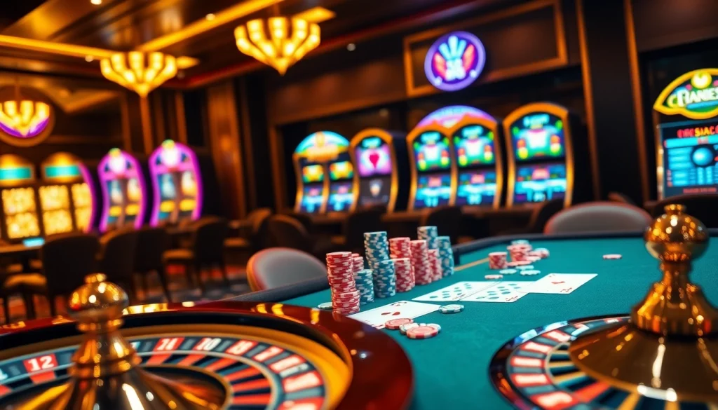 Players enjoy excitement at rr 88's professional casino table with vibrant poker chips and cards.