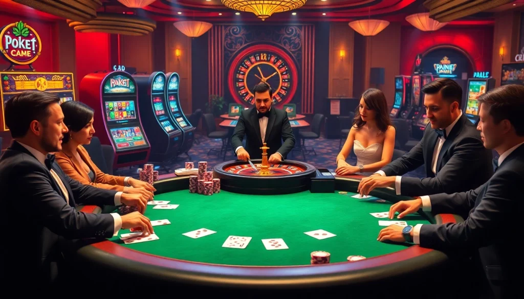 Experience high-stakes excitement at https://f8bet.ventures/ with an elegant poker scene filled with luxury.