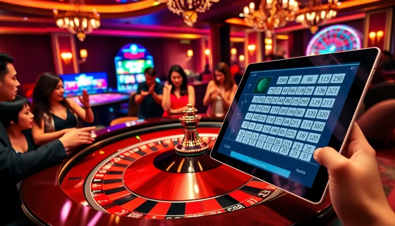 Players engaging in thrilling games at https://78winvina.com/, with vibrant casino atmosphere and professional setup.