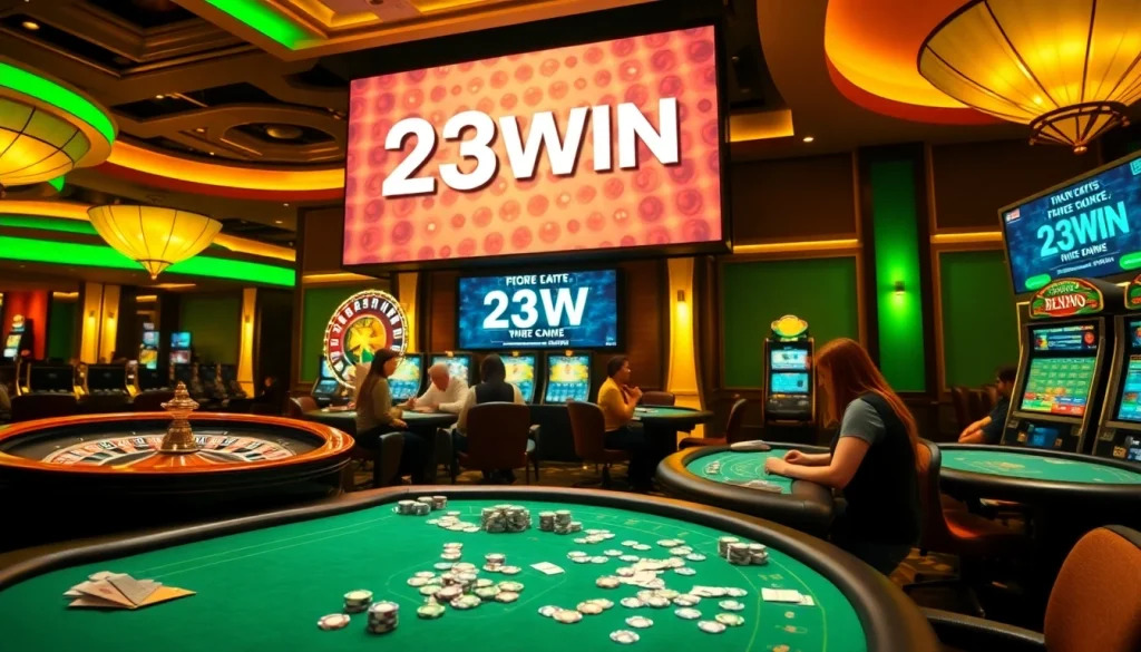 Experience thrilling gameplay at 23WIN with vibrant casino tables and dynamic action.