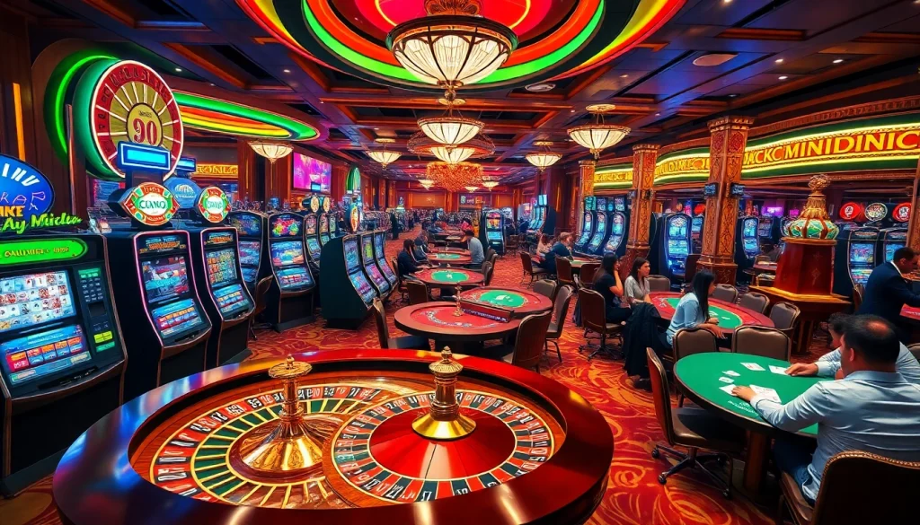 Experience the thrill of winning at https://kg88.work/ with vibrant casino visuals showing live gaming action.