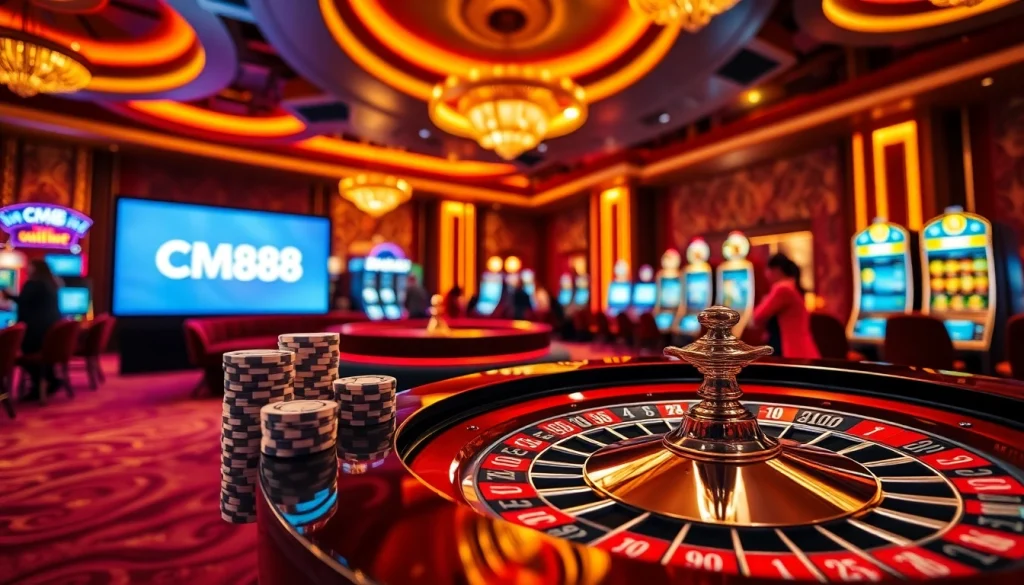 Experience the excitement of CM88 in a luxurious online casino setting.