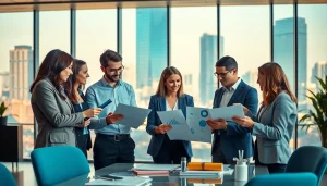 Démarches création société Luxembourg : équipe professionnelle en réunion stratégique moderne.