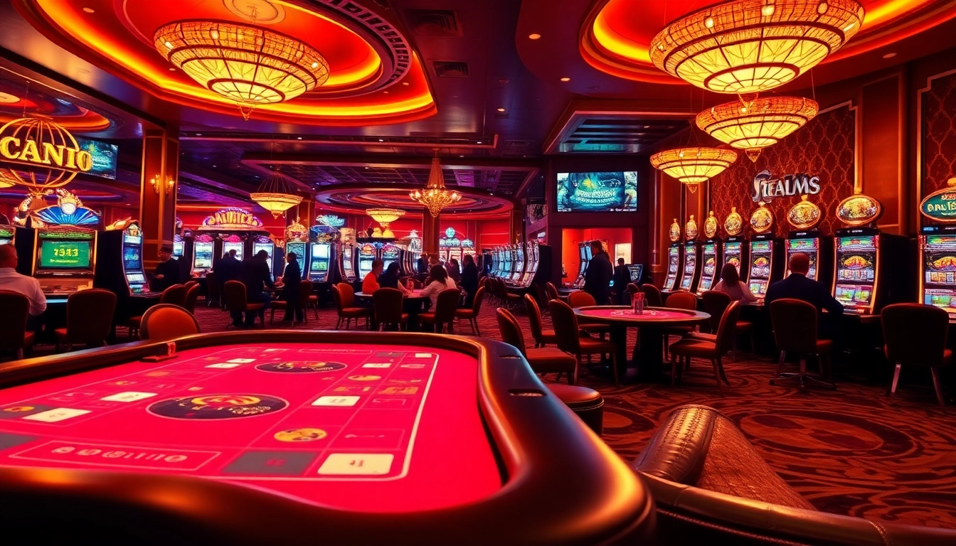 Jouez en toute confiance à un casino fiable en ligne avec des tables élégantes et un éclairage luxueux.