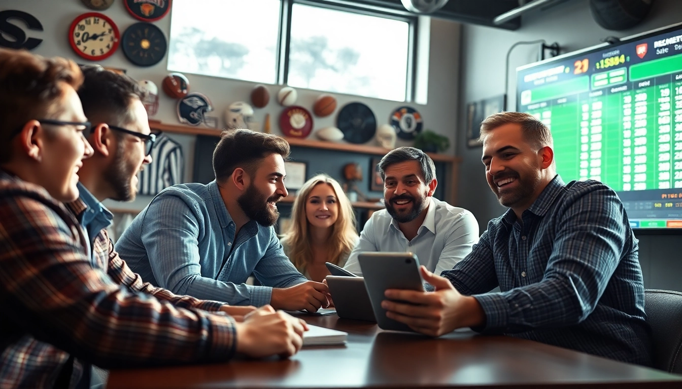 Évaluer les meilleures tactiques sur un site de paris sportif nouveau avec des amis autour d'une table.