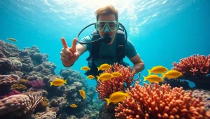 Apprenez la plongée au centre de plongée hurghada avec un instructeur professionnel dans un cadre sous-marin.