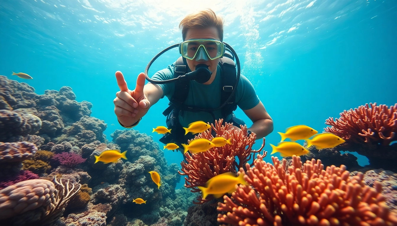 Apprenez la plongée au centre de plongée hurghada avec un instructeur professionnel dans un cadre sous-marin.