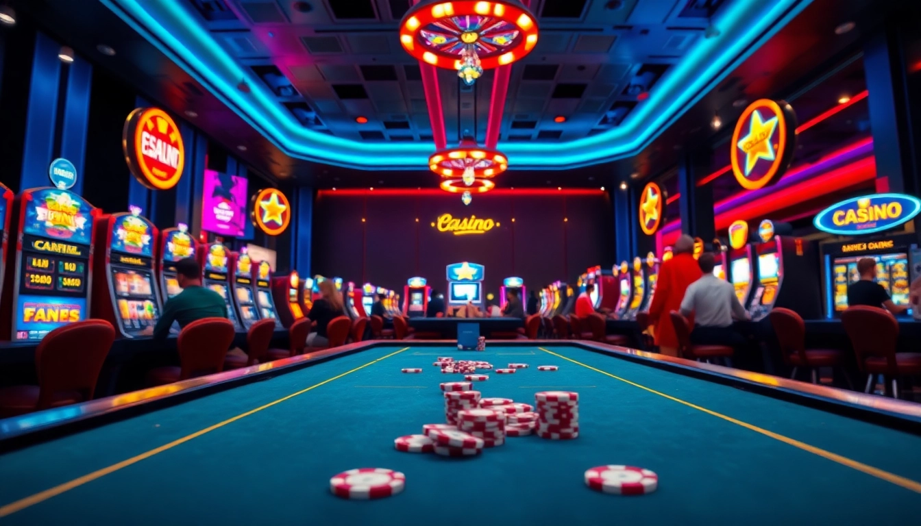 Découverte d'un casino fiable en ligne avec des joueurs profitant d'une ambiance ludique animée.