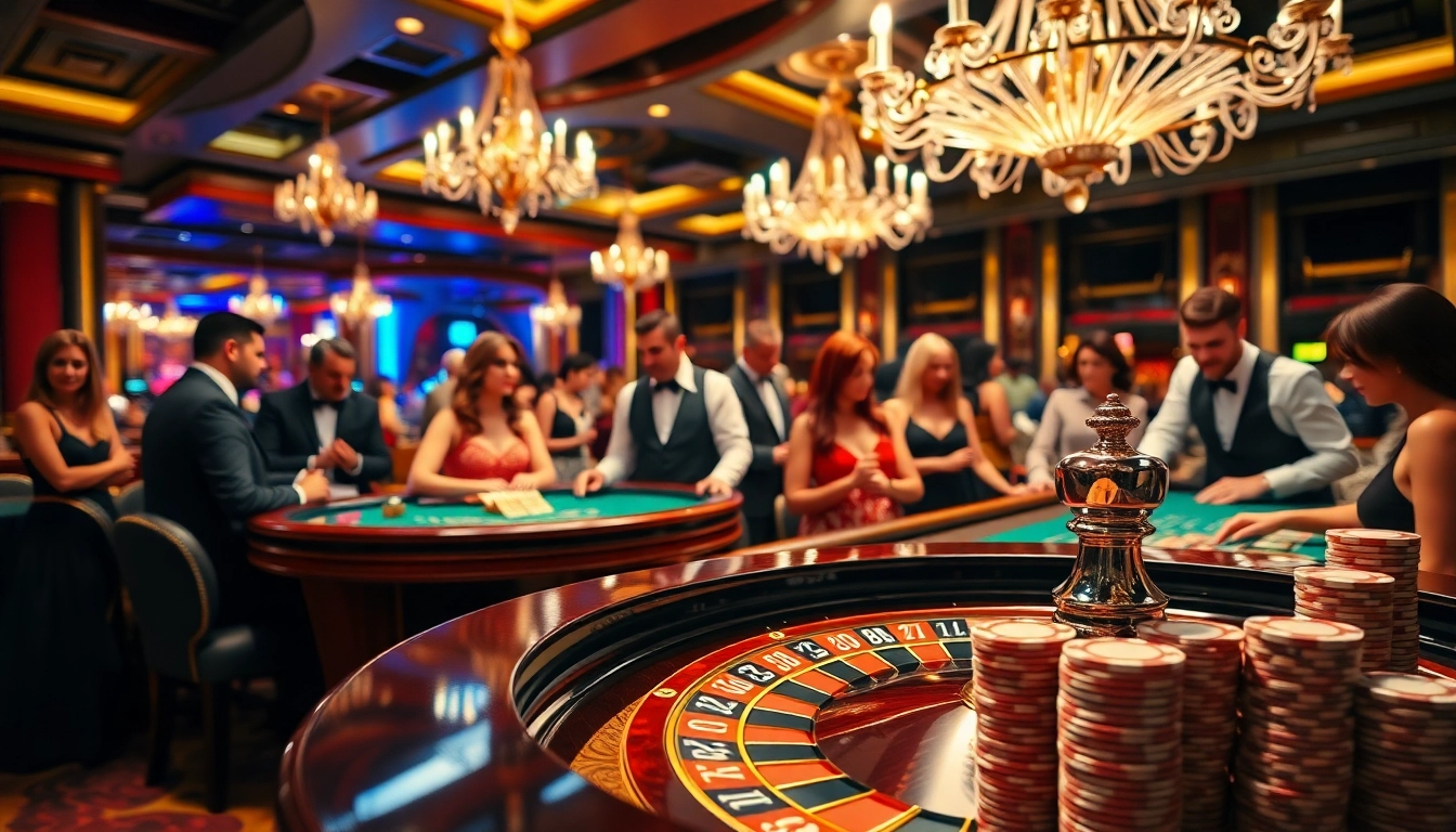 Joueurs animés dans un casino en ligne filtrant l'excitation avec des jeux de table.