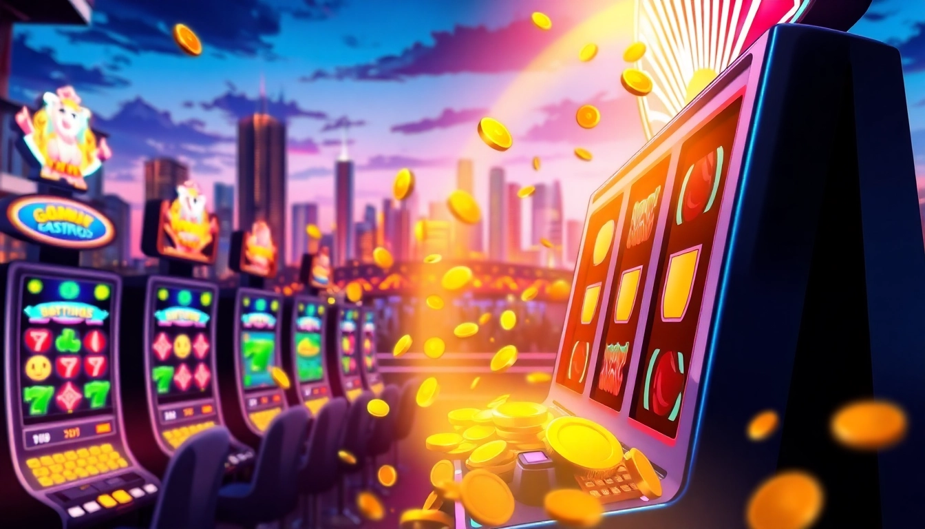 Jouez à des jeux excitants de casino en ligne avec des gains colorés et des célébrations. related image