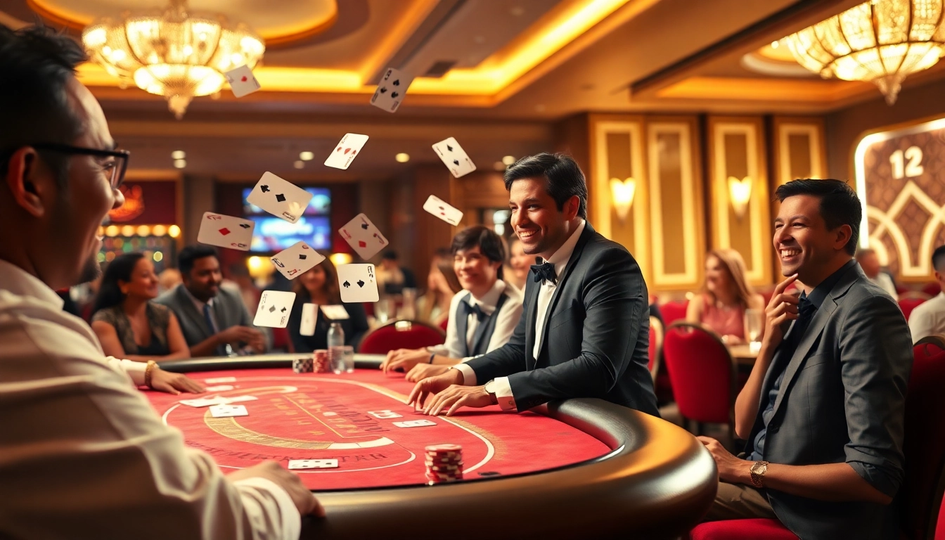 Jouez à des jeux de casino en ligne avec un croupier captivant à la table de blackjack. related image