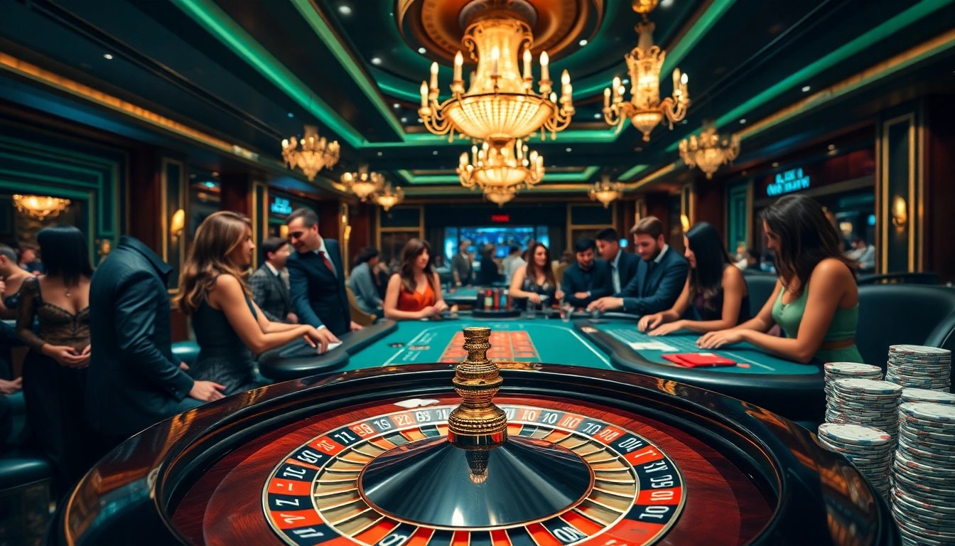 Joueurs animés dans un casino en ligne filtrant l'excitation avec des jeux de table. related image
