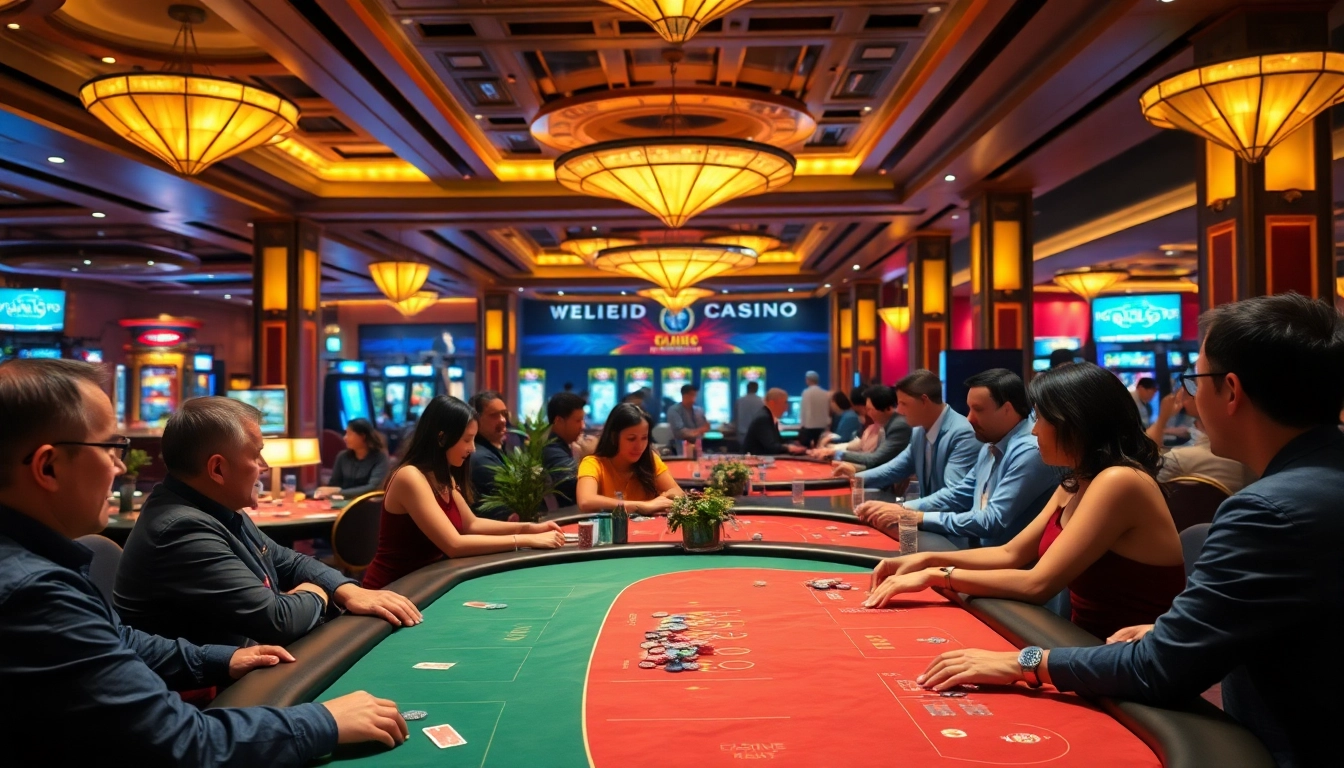 Les joueurs s'amusent au casino sans kyc avec des tables animées dans une ambiance élégante. related image