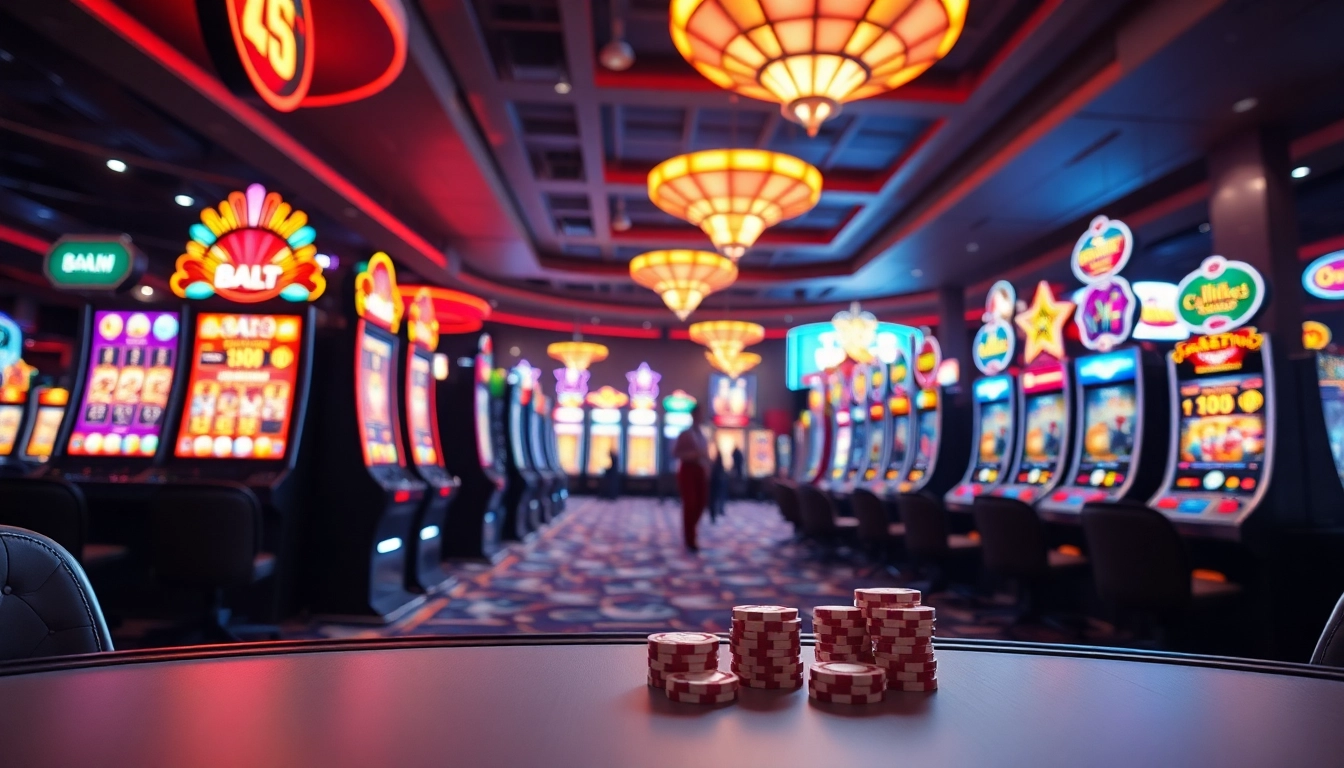 Jouez à des jeux de casino en ligne avec des machines à sous vibrantes et des tables de jeux.