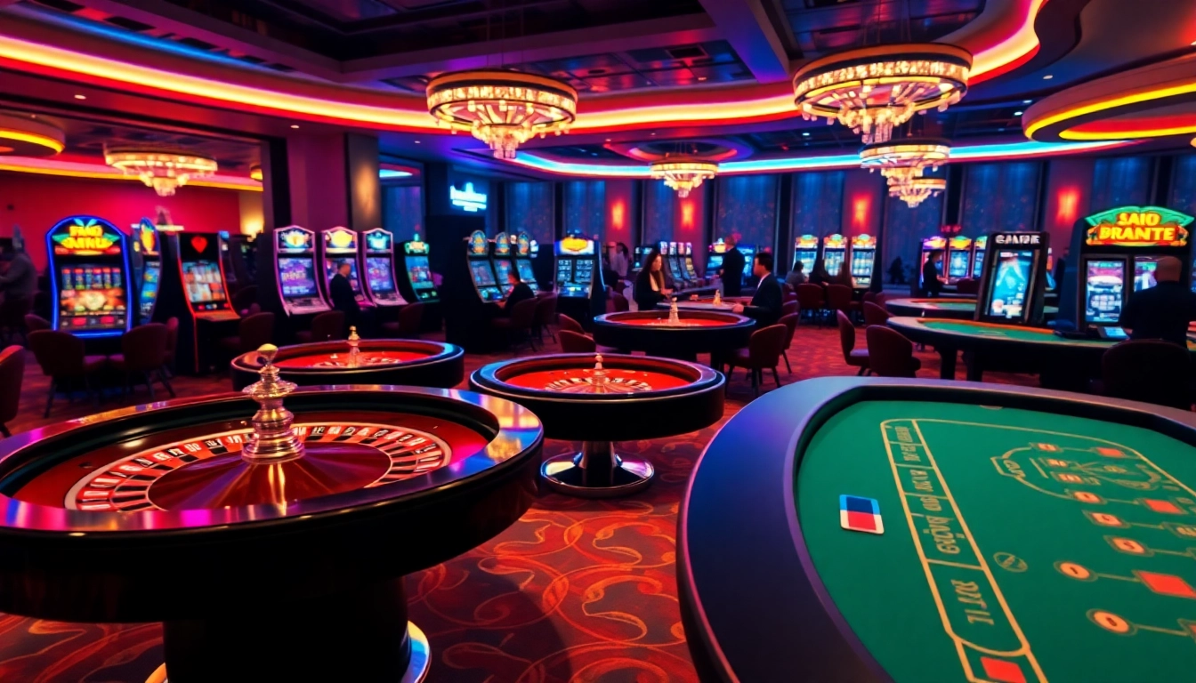 Jouer à des jeux casino en ligne avec des tables et des machines lumineuses. related image