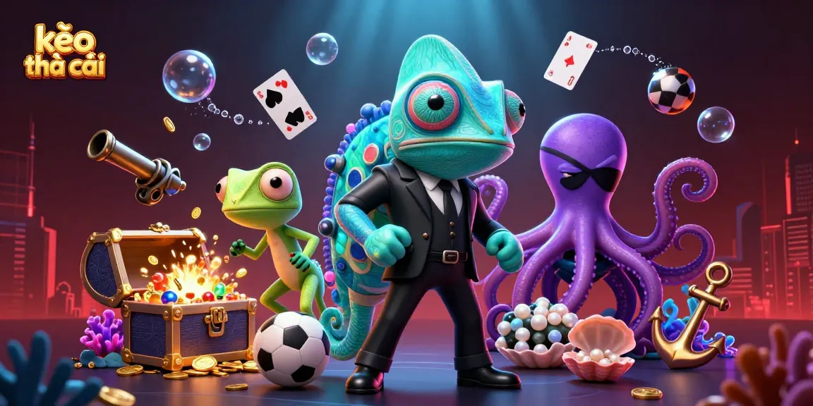 Experience the excitement of kèo nhà cái with dynamic sports betting action and colorful illustrations.
