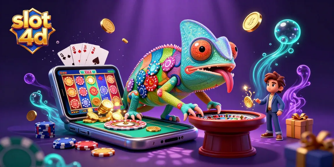 Experience the excitement of slot 4d with vibrant casino elements in a rich 3D digital scene.