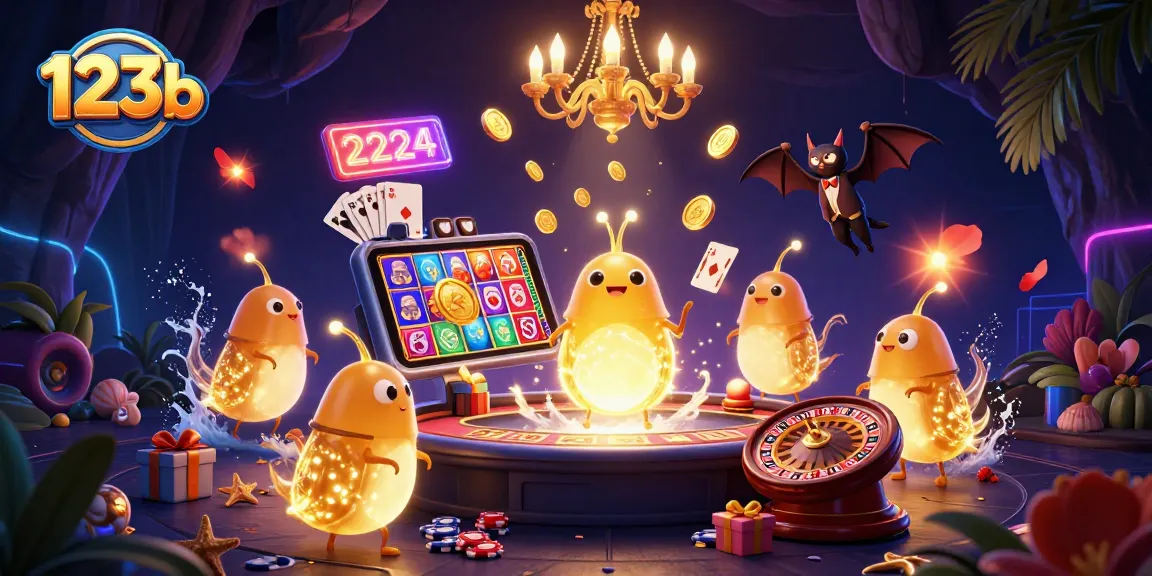 Engage with 123b's vibrant gaming scene featuring glowworms and a bat dealer in a luminous cave casino.