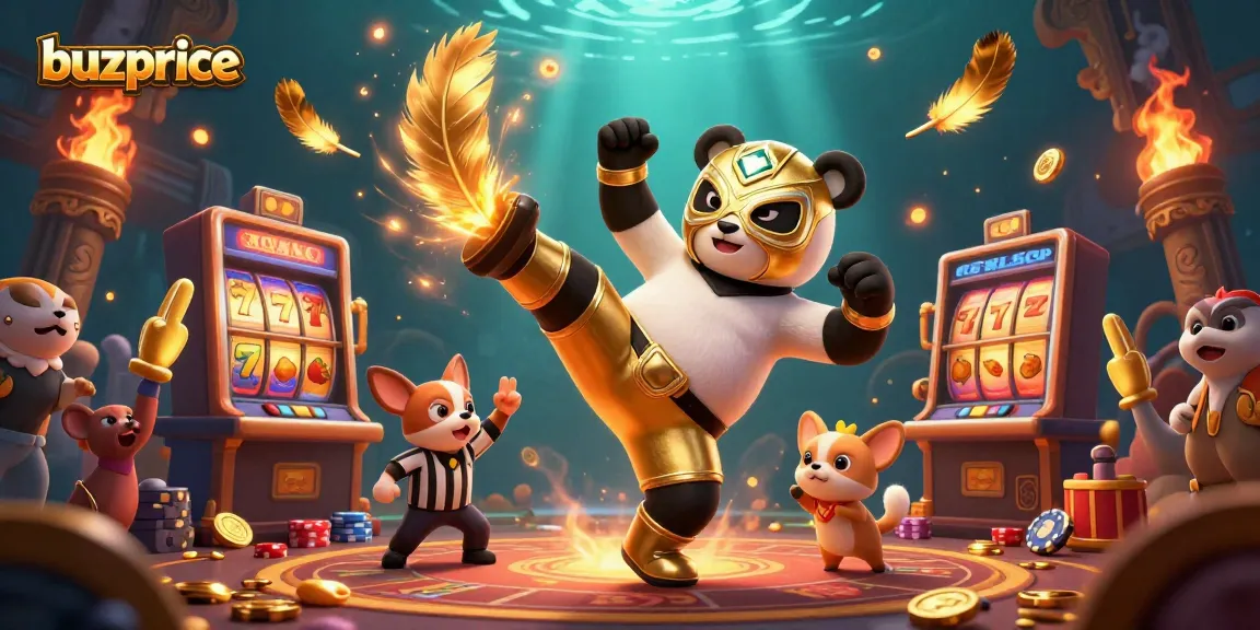 Experience thrilling gameplay at buzprice with colorful slot machines and animated animal spectators.