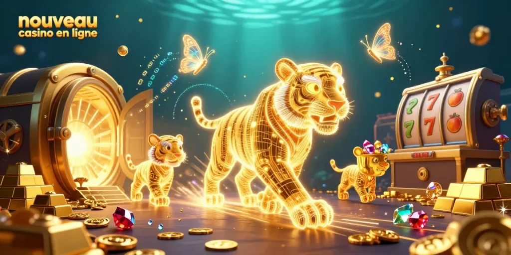 Venez découvrir le nouveau casino en ligne avec le tigre lumineux et les trésors scintillants.
