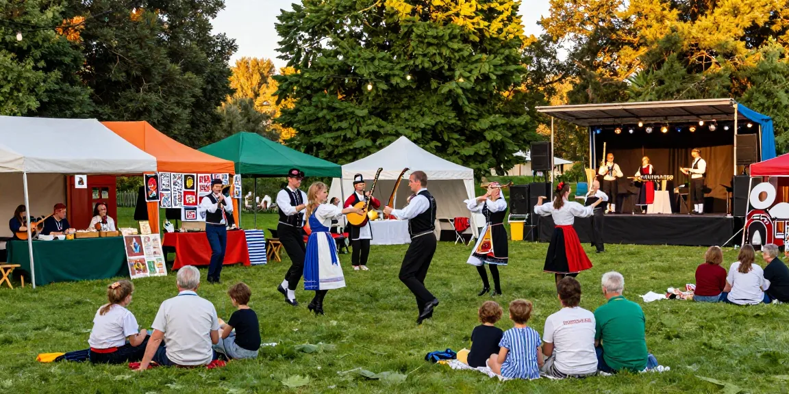 Celebrating Breton culture at a summer festival, showcasing vibrant activities and m98 ทางเข้า.