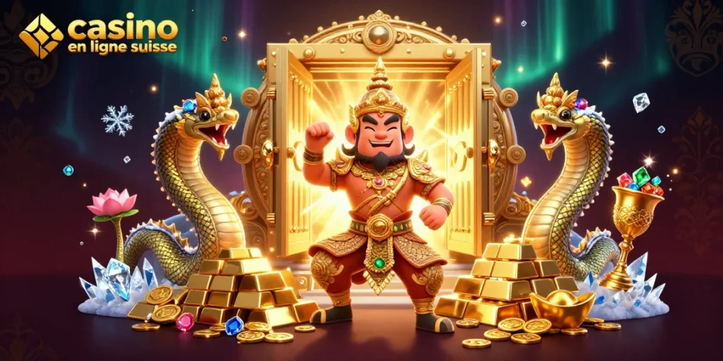 Profitez de l'excitation des jeux au casino en ligne suisse avec des trésors scintillants et des gardiens mythiques.